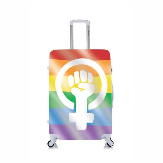 Imagem de Capa Protetora Para Mala Viagem Personalizada Grande Força LGBT