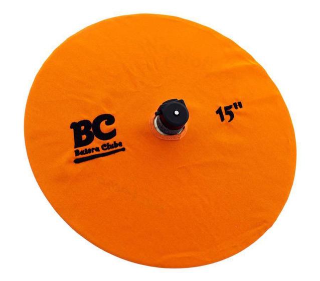 Imagem de Capa Protetora para Pratos BC Signature Orange 15 by Drummers em algodão que limpa e protege