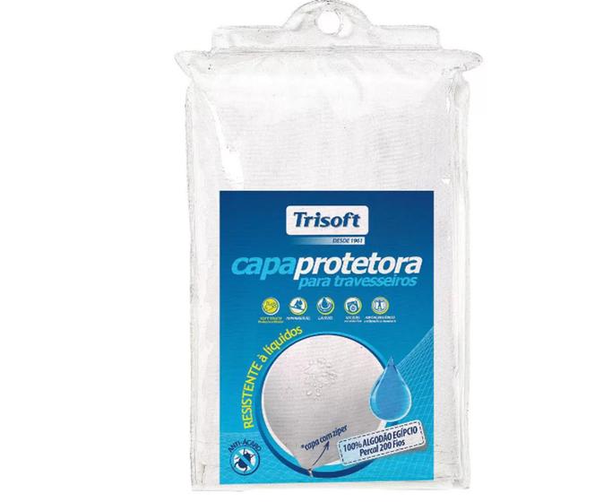 Imagem de Capa Protetora para Travesseiro 50x70cm - 100% Algodão 200 Fios - Trisoft Protect