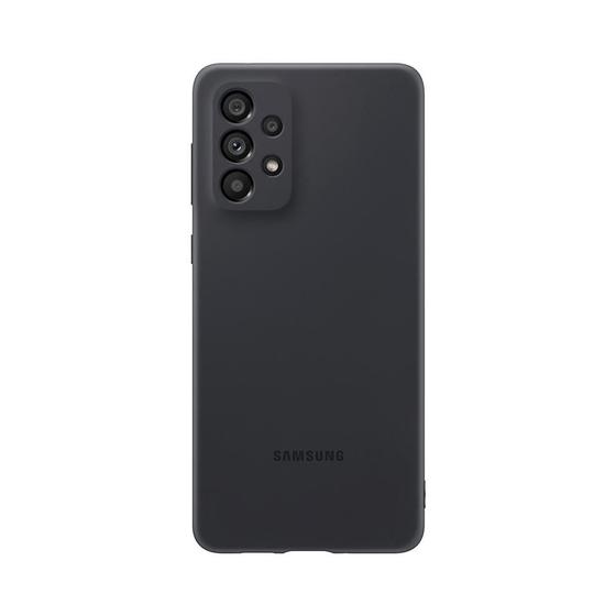 Capa Protetora Samsung Silicone Galaxy A73 5G Preta Menor preço em Capa Protetora Samsung Silicone Galaxy A73 5G Preta