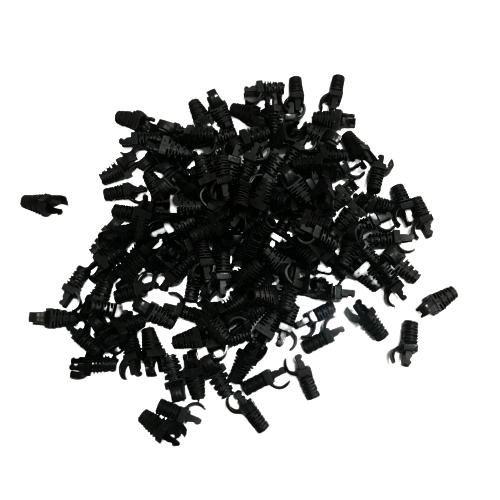 Imagem de Capa Protetora Snap In Para Rj45 Preto Pacote Com 100 Peças