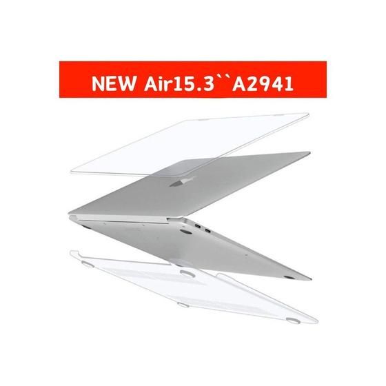 Imagem de Capa Protetora Transparent Acrílico Para Macbook New Air 13.6A2681- Air 15.3A2941 Com Pelicula (AIR 13.6 + pelicula)