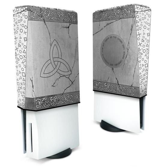 Imagem de Capa PS5 Vertical Anti Poeira - Mjolnir Thor Amor e Trovão