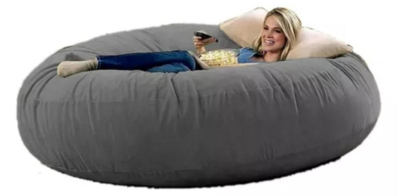 Capa Puff Gigante Sem Enchimento 140x50 Pufe Suede - varias cores Menor preço em Capa Puff Gigante Sem Enchimento 140x50 Pufe Suede - varias cores