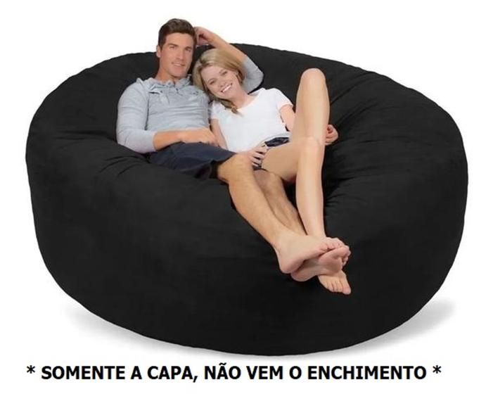 Capa Puff Gigante Sem Enchimento 180x100 Pufe Suede - RedeSul - Puff Gigante  - Magazine Luiza