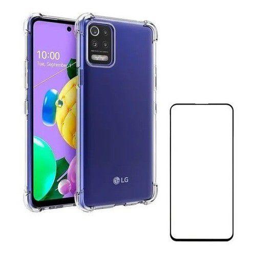 Imagem de Capa Quinas Anti Impacto + Pelicula 3D 9D Compatível LG K62 K62 Plus Capinha Case Flexível Tpu Transparente K 62