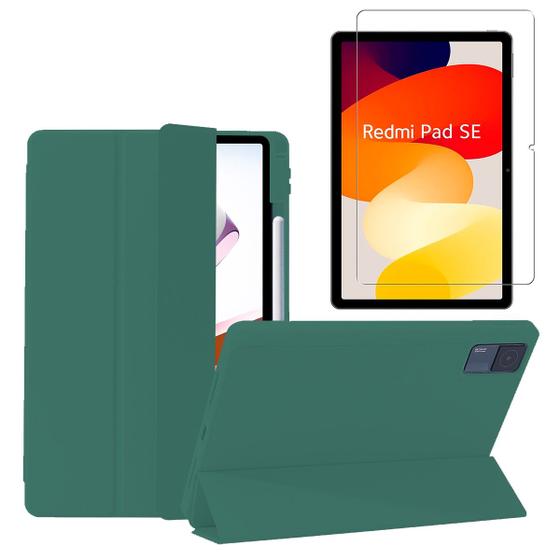 Imagem de Capa Redmi Pad SE 11 Polegadas Smart Fundo Opaco Porta Pencil Anti Impacto + Pelicula