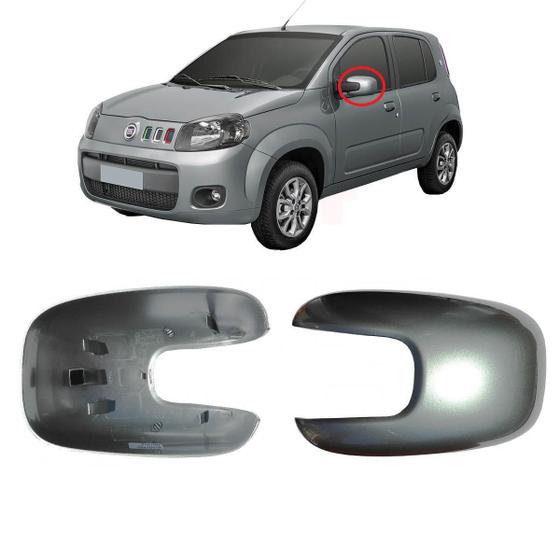Capa Retrovisor Esq Fiat Uno 2010 A 2019 Cinza Original Menor preço em Capa Retrovisor Esq Fiat Uno 2010 A 2019 Cinza Original