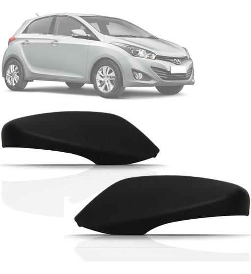 Imagem de Capa Retrovisor Preta Hb20 2012 2013 2014 2015 Com Furo Seta