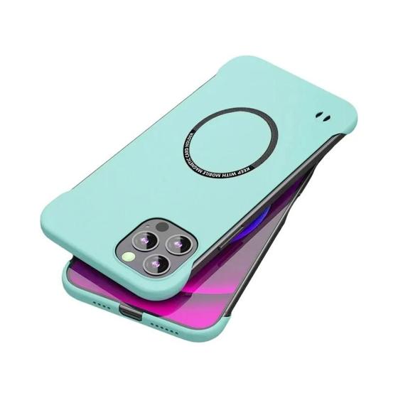Imagem de Capa Rígida De PC Ultrafina Sem Moldura Com Carregamento Magnético Sem Fio Magsafe Para iPhone 14 15