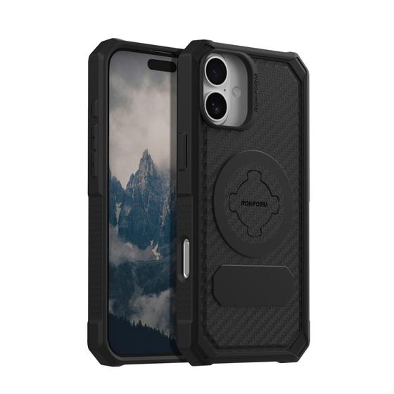 Imagem de Capa Rokform Rugged para iPhone 16 Plus com capa magnética preta