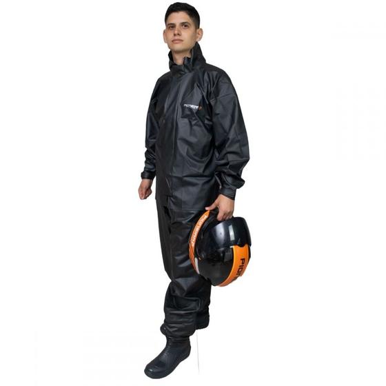 Imagem de Capa Roupa Chuva Moto Impermeavel Pvc Pioneira Storm Combate