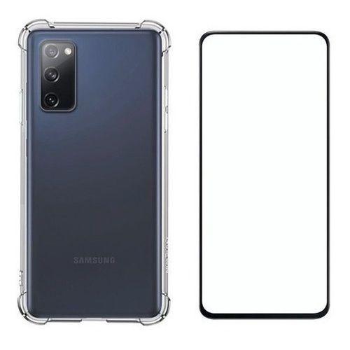 Imagem de Capa S20Fe Transparente + Película Vidro 3d Para Galaxy S20 Fe