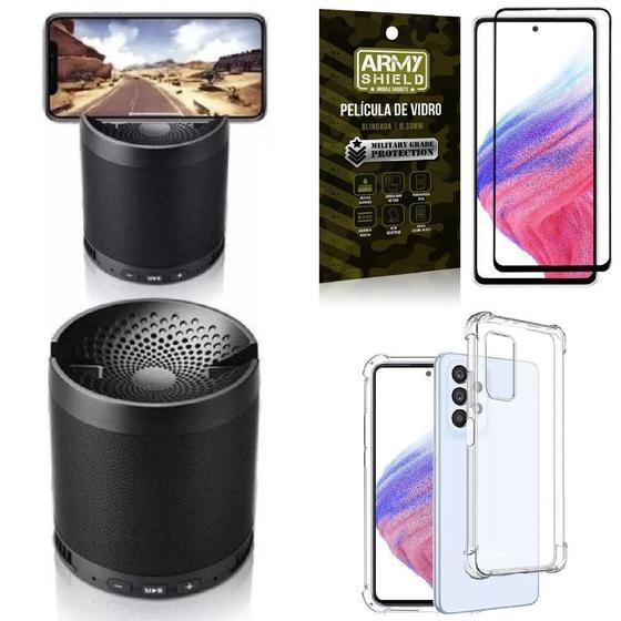 Imagem de Capa Samsung A53 + Som Bluetooth Potente Q3 + Película 3D