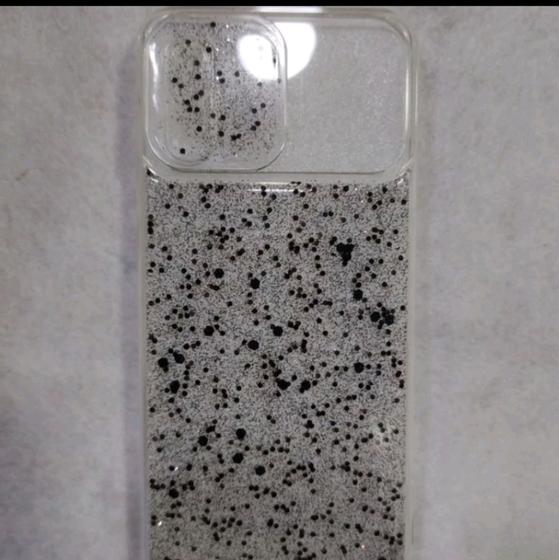 Imagem de CAPA Silicone Case/ CAPINHA GLITTER LUXO TRANSPARENTE  Para Samsung A02 Com Protetor de Câmera