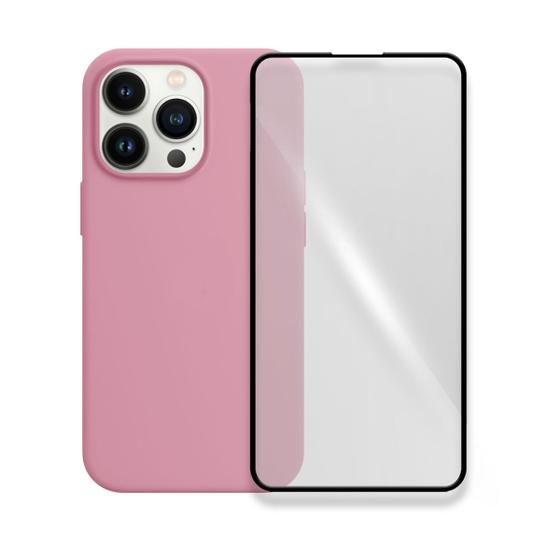 Imagem de Capa Silicone Compatível Com iPhone 13 Pro Max + Película 3D