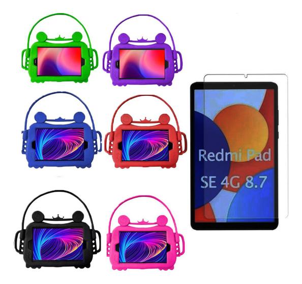 Imagem de Capa Silicone Infantil Compativel Com Tablet Redmi Se 8.7 Polegadas + Película Resistente