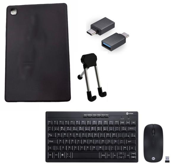 Imagem de Capa Silicone p/ Tablet Samsung Galaxy Tab A7 T500 T505 10.4"+ Teclado e Mouse s/ fio + OTG+ Suporte