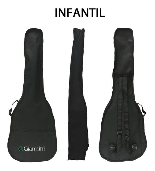 Imagem de Capa simples p/ violão infantil "giannini"  com alças e bolso