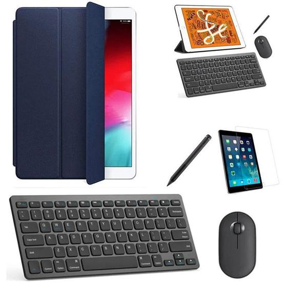 Imagem de Capa Smart Azul Teclado, Mouse, Pel, Can Stylus iPad 9 10.2