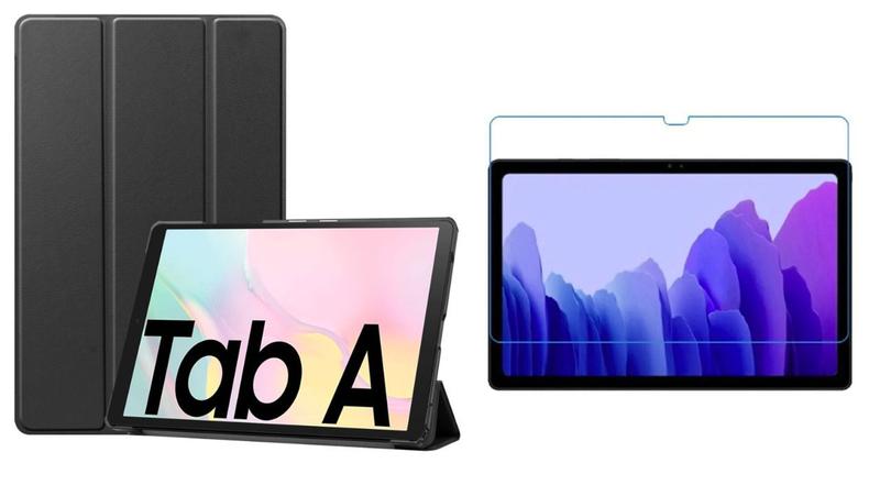 Imagem de Capa Smart case para Tablet Samsung A7 10.4 Polegadas T500 T505 + Película de Vidro