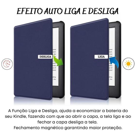 Imagem de Capa Smartcase Magnética Para Kindle 11 2022 C2V2L3 + Vidro