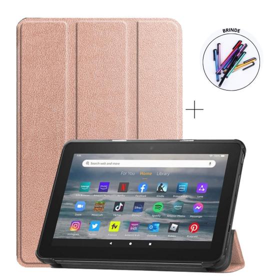 Imagem de Capa Smartcover Para Tablet Amon Fire Hd 7 2022 + Caneta