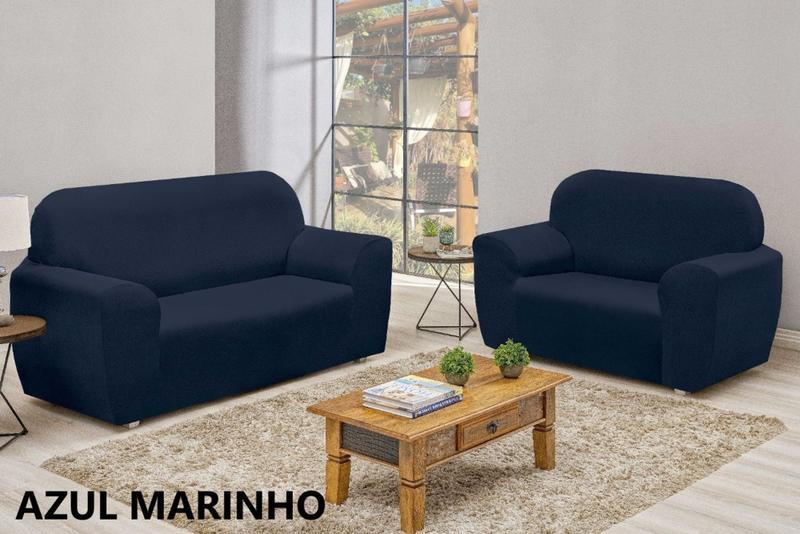 Imagem de CAPA SOFA  3/2 LUGARES LISA Acompanha Tarugo para melhor fixacão da capa