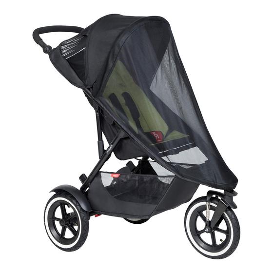 Imagem de Capa Sun Mesh para carrinho de passeio em linha Phil&teds Three Wheel