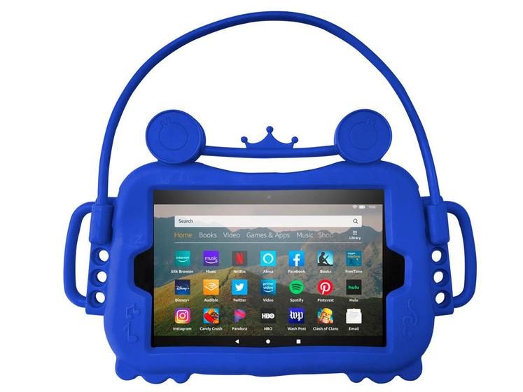 Imagem de Capa Tablet Amazon Fire HD 8 Infantil Suporte Veicular Anti Impacto Antiderrapante Silicone Durável