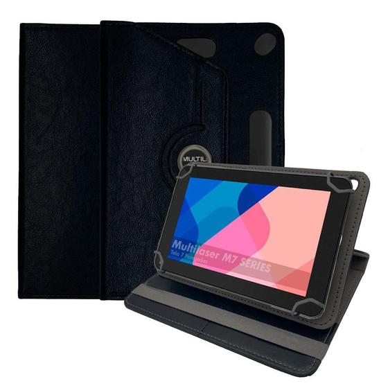 Imagem de Capa Tablet Multilaser M7 M7S M7S Plus Go Giratória - Preta