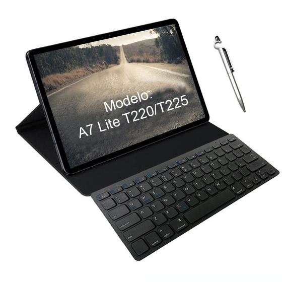 Capa Tablet Tab A7 Lite T225 + teclado + Caneta Menor preço em Capa Tablet Tab A7 Lite T225 + teclado + Caneta