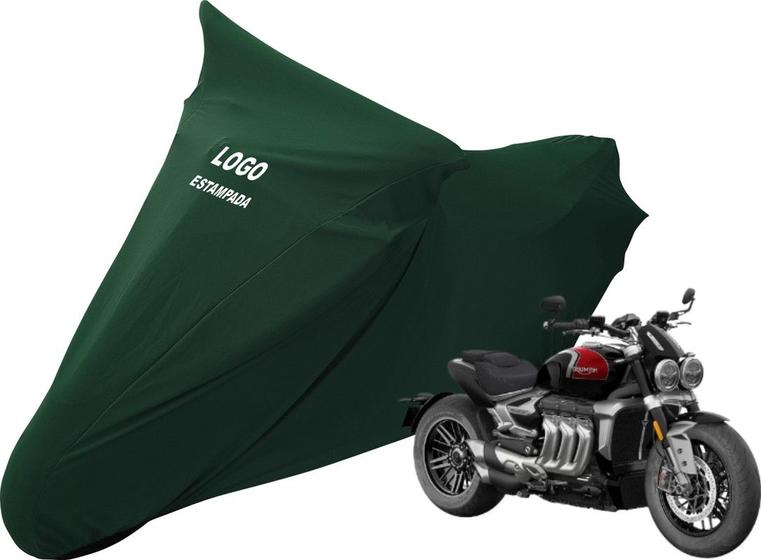 Imagem de Capa Tecido Resistente Para Moto Com Logo Triumph Rocket 3 R