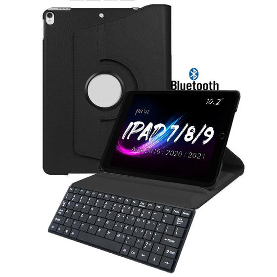 Kit Capa Case Ipad 9 9ª Geração 2021 Tela 10.2 Smart Couro Anti Impacto  High Premium + Pelicula