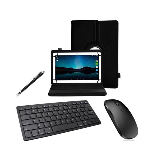 Imagem de Capa + Teclado E Mouse Bluetooth P/ Tab Galaxy A8 X200 X205