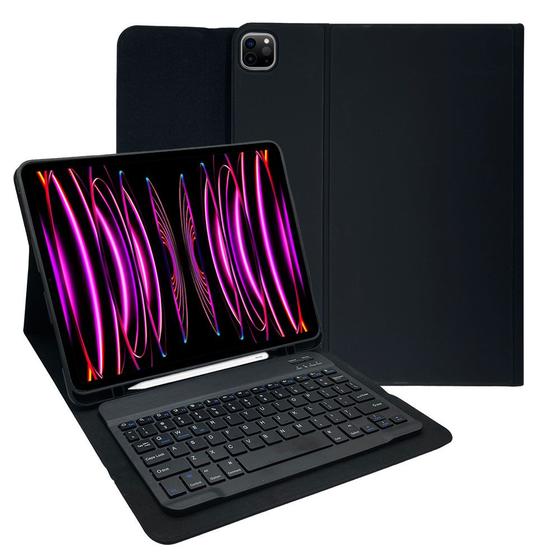 Capa Teclado Ipad Pro 12.9 6ª Geração 2022 Case Magnética Removível Slim Sem Fio Acabamento Premium Menor preço em Capa Teclado Ipad Pro 12.9 6ª Geração 2022 Case Magnética Removível Slim Sem Fio Acabamento Premium