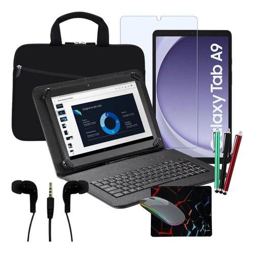 Imagem de Capa Teclado Kit P/ Tablet A9 8.7 + Película + Caneta Mouse