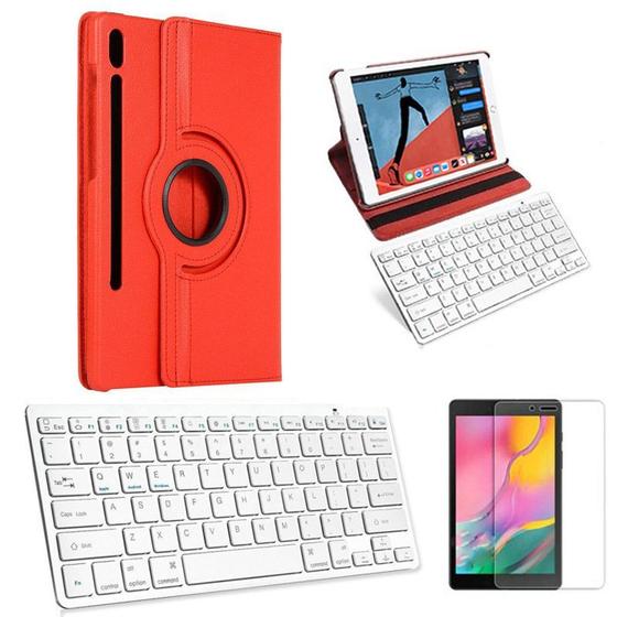 Imagem de Capa/Teclado/Pel para Galaxy Tab S7 FE T735 10,4" Vermelho