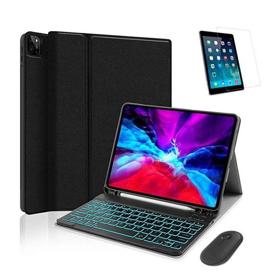 Imagem de Capa Teclado Retroiluminado Mouse Bluetooth iPad 9ª 10.2 Pel