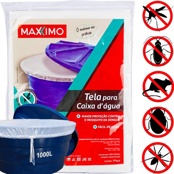 Imagem de Capa (Tela) Para Caixa D'água 1000L Redonda 1,55m Proteção Sujeiras Dengue Mosquitos Insetos-MALUZI