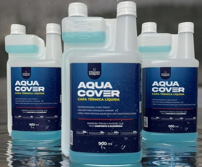 Capa Térmica Liquida Para Piscina Aqua Cover 900 ml Menor preço em Capa Térmica Liquida Para Piscina Aqua Cover 900 ml