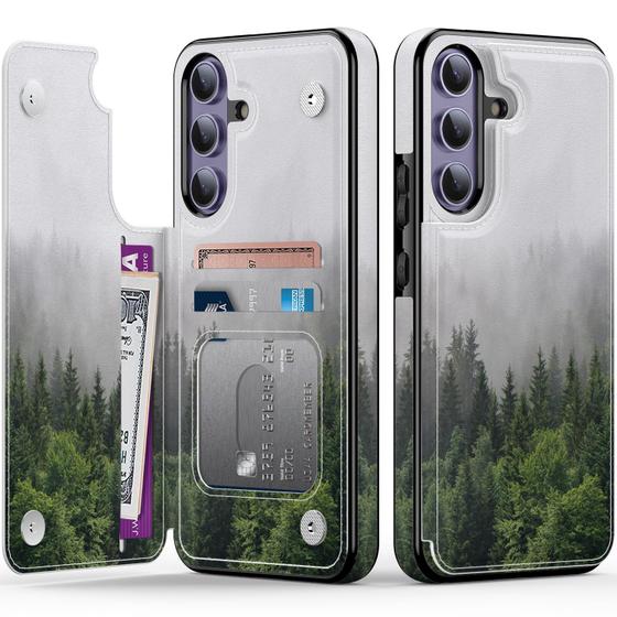 Imagem de Capa tipo Carteira LETO para Samsung Galaxy S25 Flip - Couro 6.1"