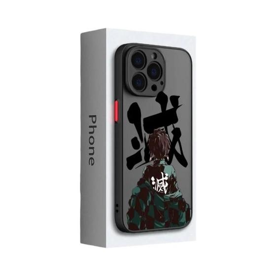 Imagem de Capa Translúcida Fosca TPU Demon Slayer para iPhone 15/14/13/12/Mini/Pro/Max