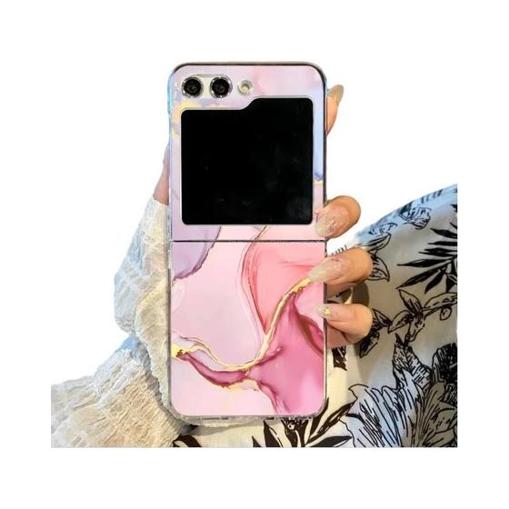 Imagem de Capa Transparente com Padrão de Mármore para Samsung Galaxy Z Flip 6/5/4/3