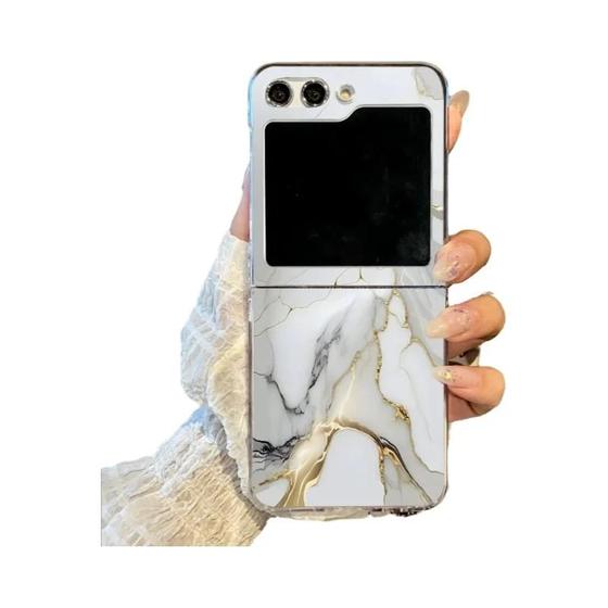 Imagem de Capa Transparente com Padrão de Mármore para Samsung Galaxy Z Flip 6/5/4/3