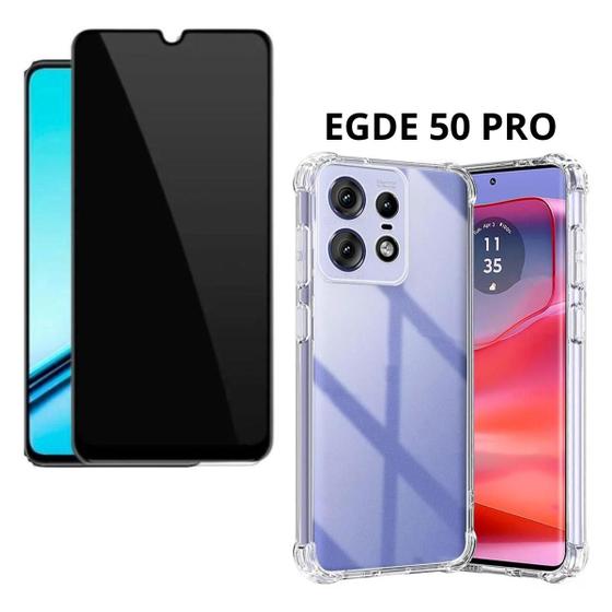 Imagem de Capa Transparente Moto Edge 50 Pro + Película Gel Privativa