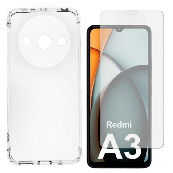 Imagem de Capa Transparente Para Xiaomi Redmi A3 + Película 3D Vidro