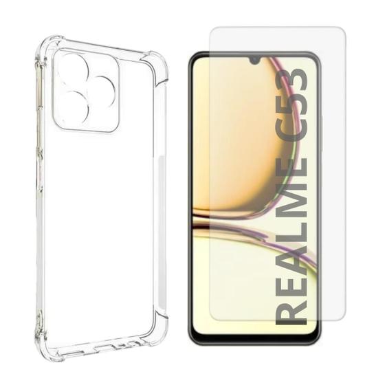 Imagem de Capa Transparente + Película De Vidro 3D Para Realme C53 4G