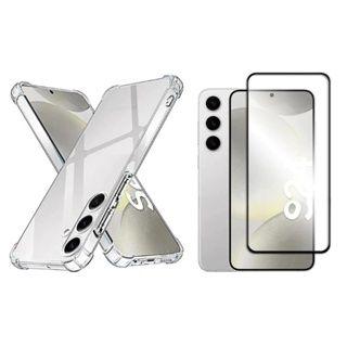 Imagem de Capa transparente + película de vidro 3D para Samsung Galaxy S24 + / S24 Plus 