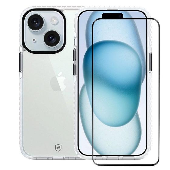 Imagem de Capa Urus Branca e Pelicula Ultra Glass iPhone 15 - Gshield